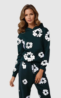 Florence | Felpa con cappuccio casual da donna con motivo floreale