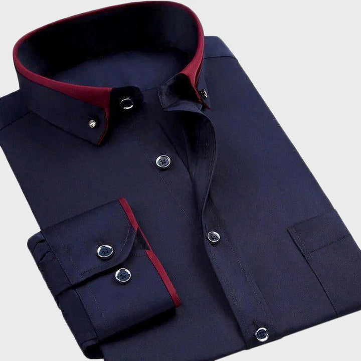 Herman | Chemise homme à manches longues avec col classique à revers
