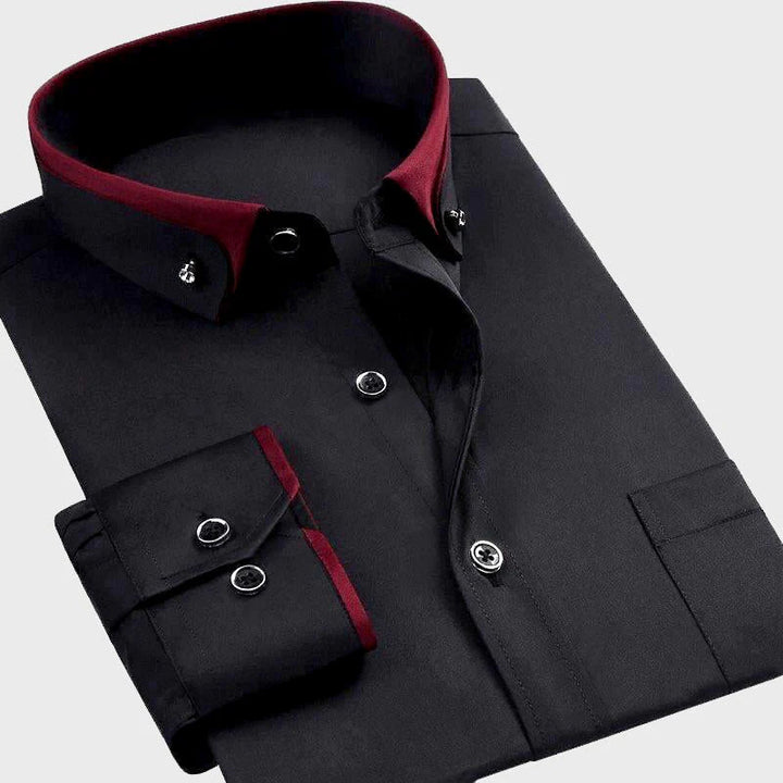 Herman | Chemise homme à manches longues avec col classique à revers