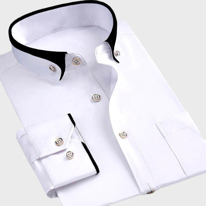 Herman | Chemise homme à manches longues avec col classique à revers