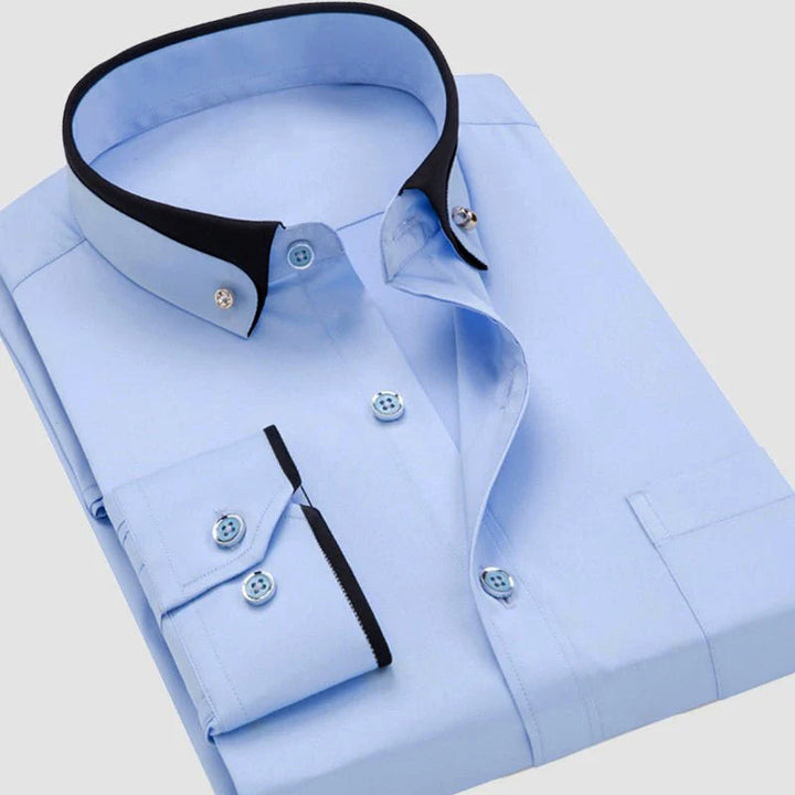 Herman | Chemise homme à manches longues avec col classique à revers