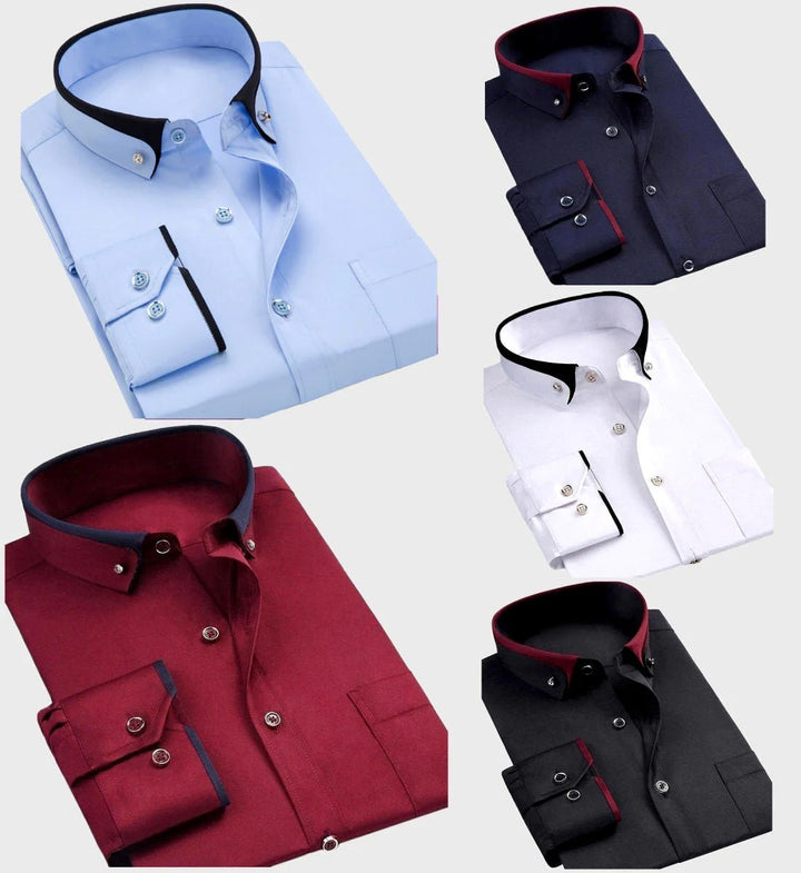 Herman | Chemise homme à manches longues avec col classique à revers