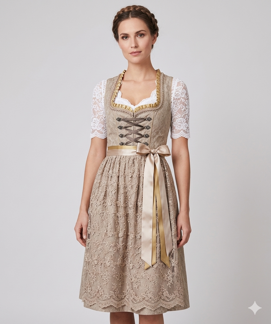 Jessica| Dirndl traditionnel avec corset lacé pour femme