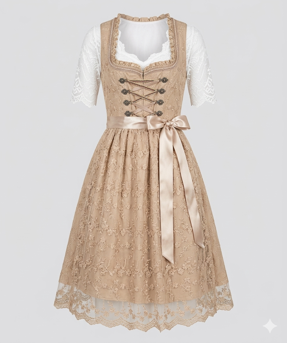 Jessica| Dirndl traditionnel avec corset lacé pour femme