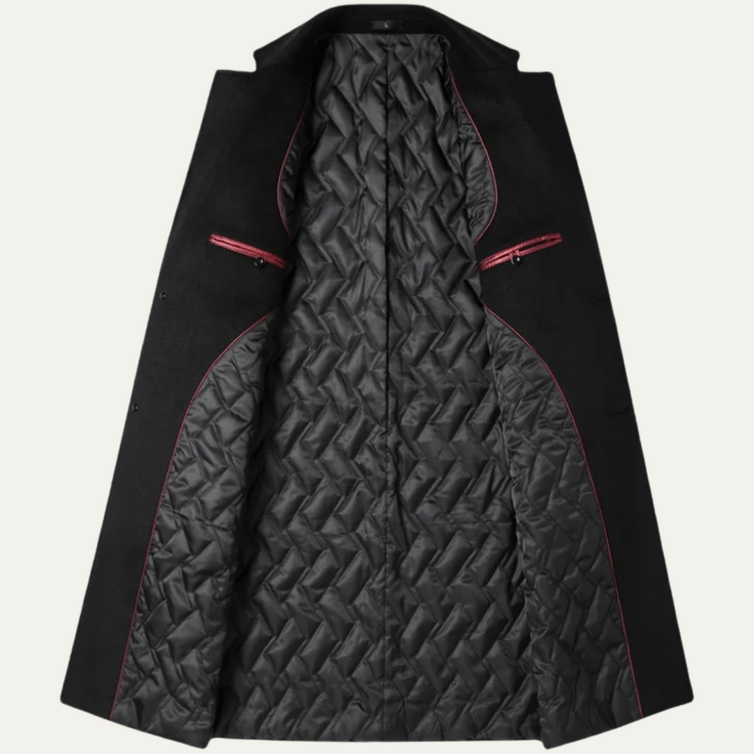 Quirin | Herren Eleganter Langer Wintermantel mit Knopfen