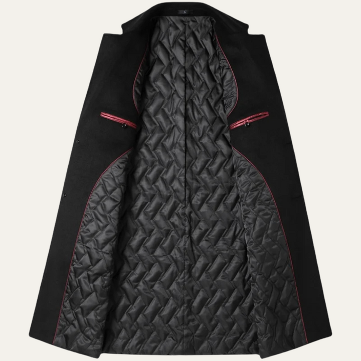 Quirin | Herren Eleganter Langer Wintermantel mit Knopfen