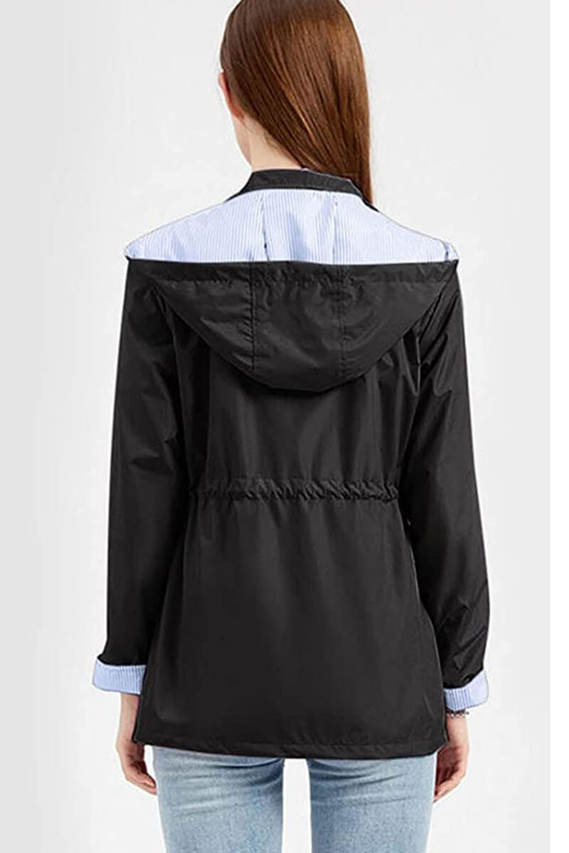Anneliese | Veste de pluie à capuche avec cordon de serrage pour femmes