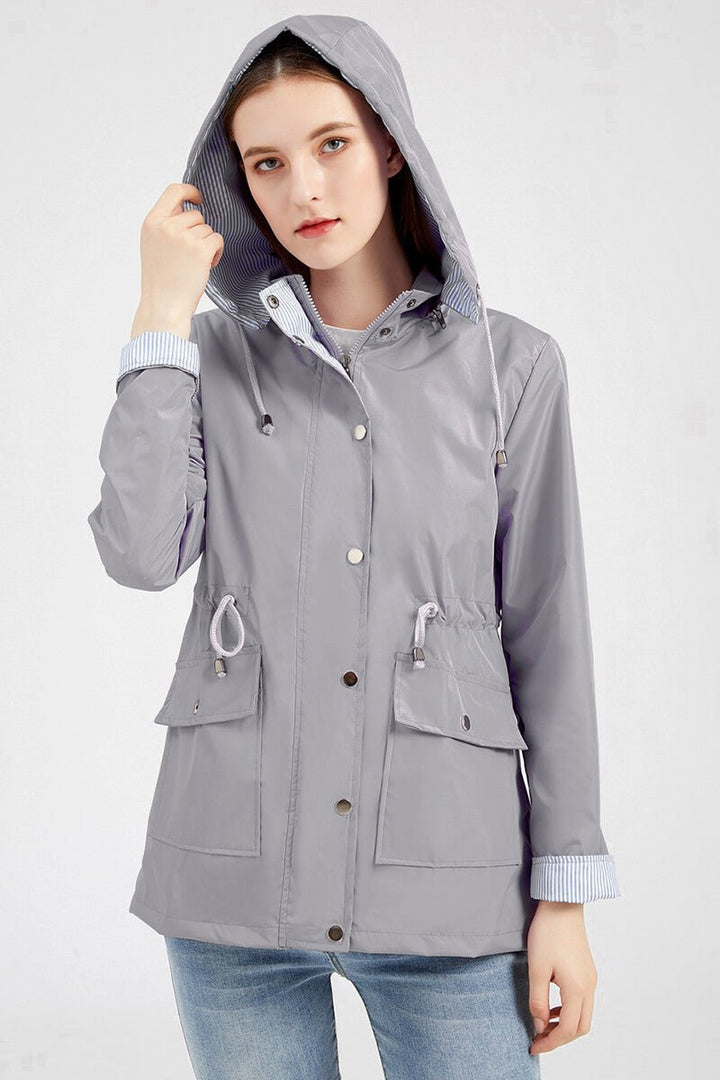 Anneliese | Veste de pluie à capuche avec cordon de serrage pour femmes