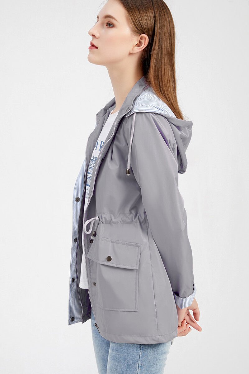 Anneliese | Veste de pluie à capuche avec cordon de serrage pour femmes