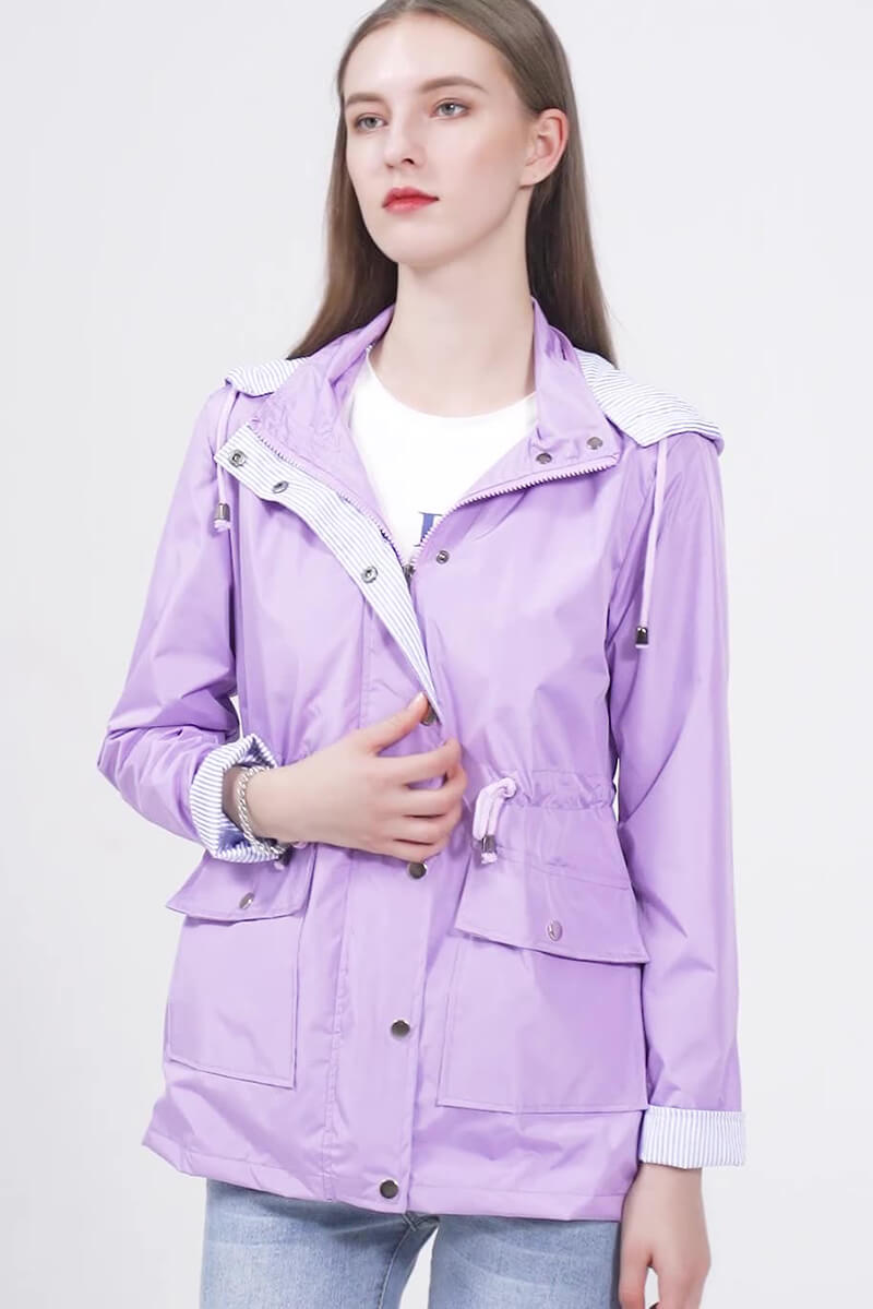 Anneliese | Veste de pluie à capuche avec cordon de serrage pour femmes