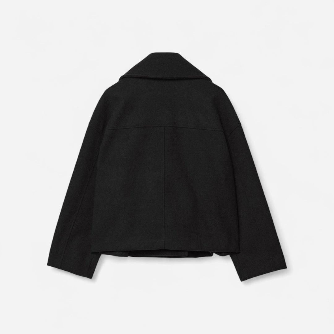 Lorena | Damen Stilvolle Elegante Kurze Mantel mit Knopfen