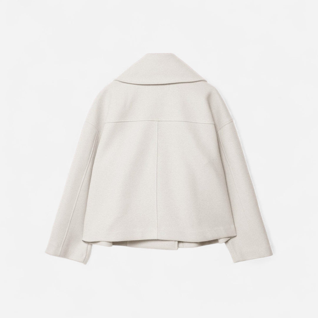 Lorena | Damen Stilvolle Elegante Kurze Mantel mit Knopfen