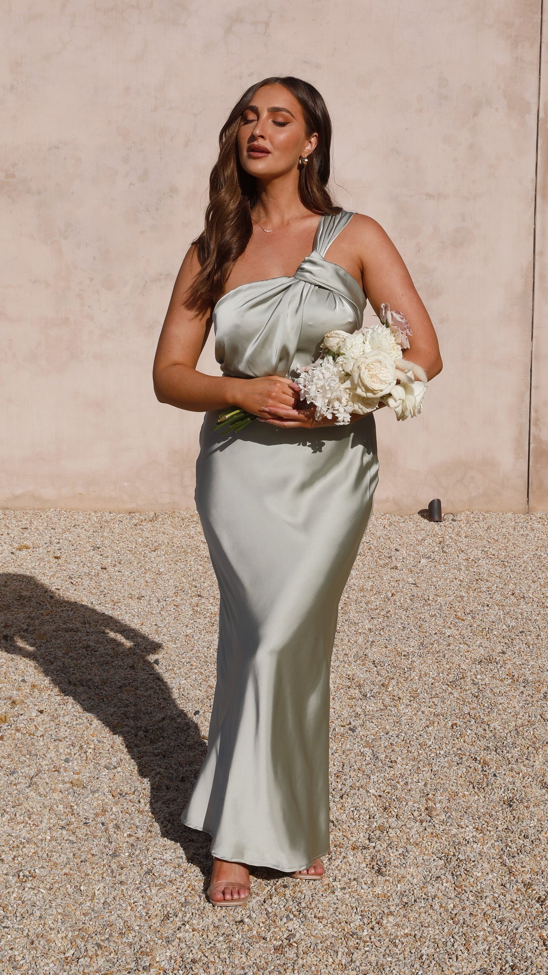 Marlene | Elegante abito monospalla da invitata a matrimonio da donna