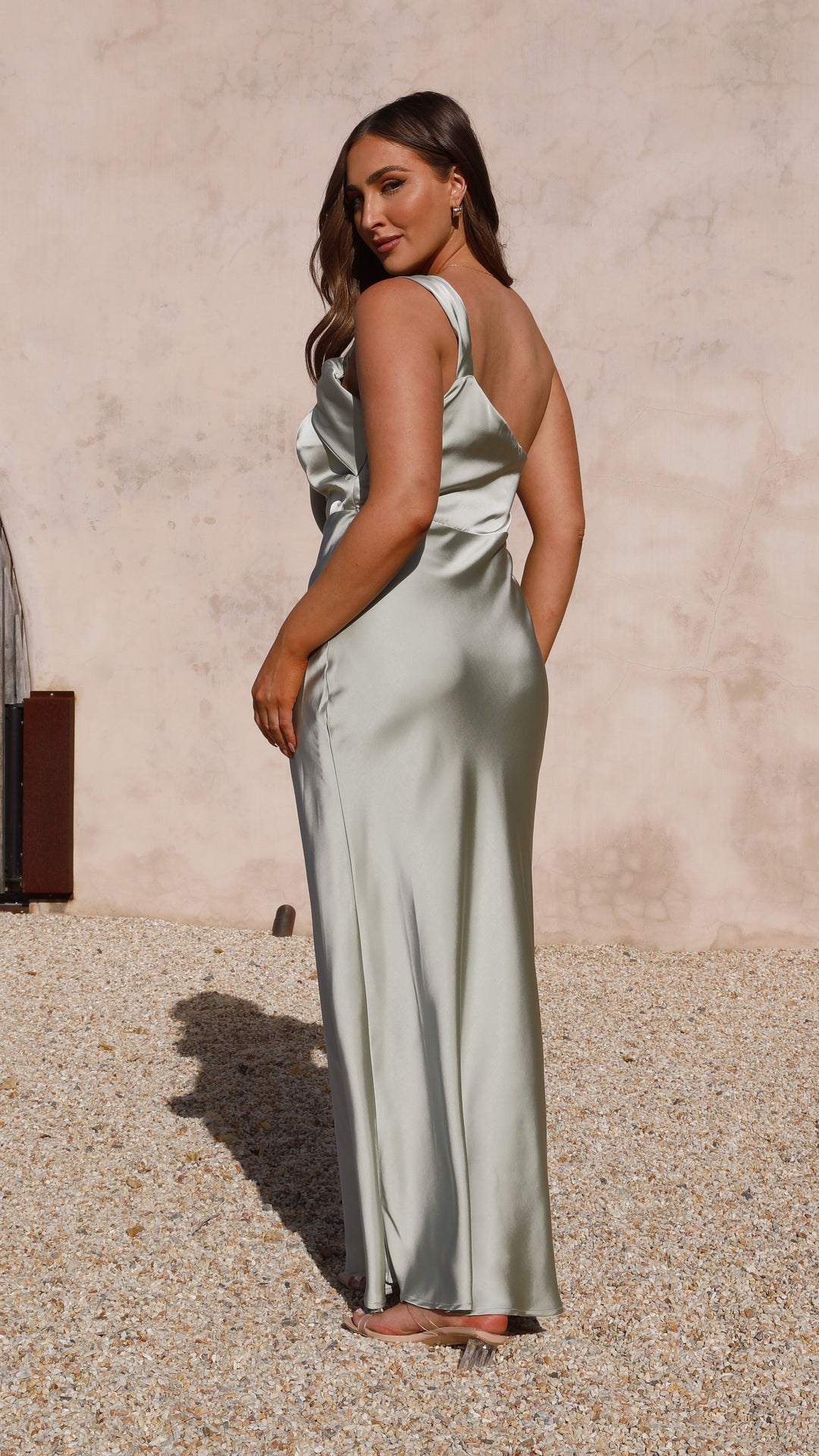 Marlene | Elegante abito monospalla da invitata a matrimonio da donna