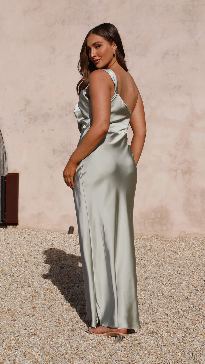 Marlene | Elegante abito monospalla da invitata a matrimonio da donna