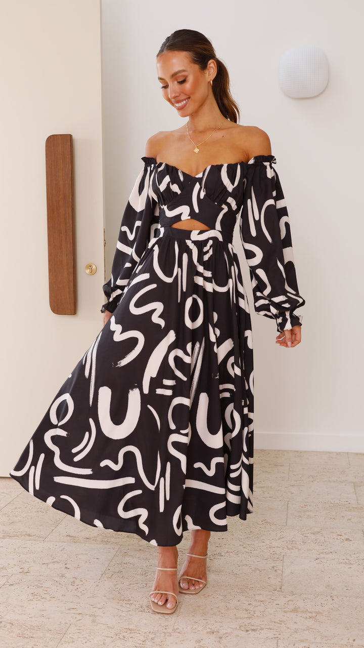 Ingrid | Elegante abito maxi da donna con spalle scoperte