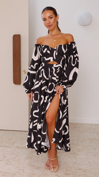 Ingrid | Elegante abito maxi da donna con spalle scoperte
