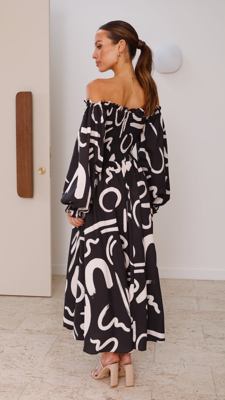 Ingrid | Elegante abito maxi da donna con spalle scoperte