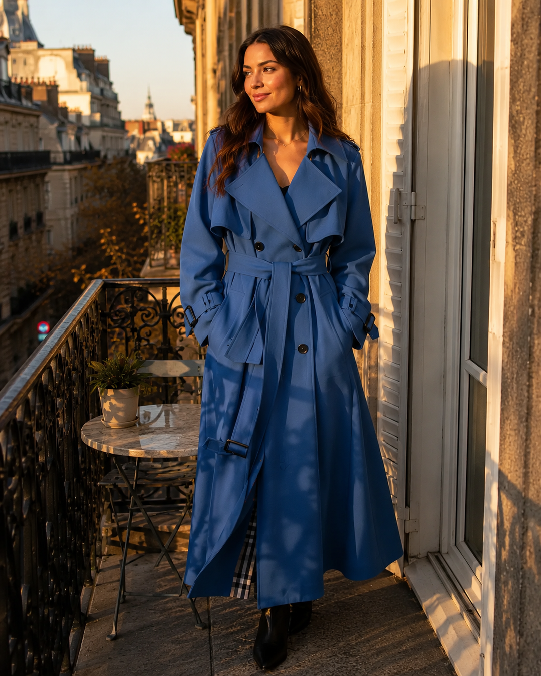 Sandra | Trench-coat classique avec ceinture nouée pour femmes