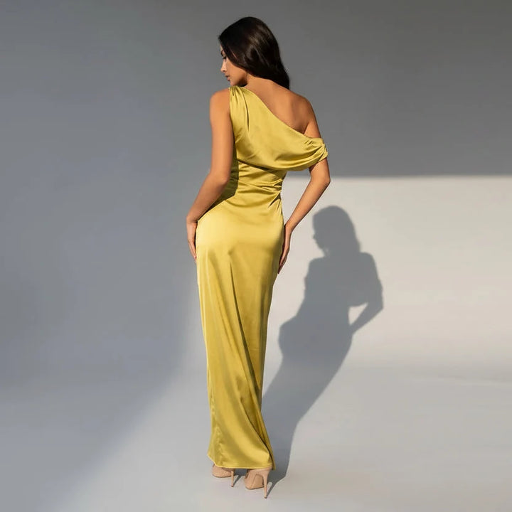 Susanna | Damen Ein Schulter Satin Abendkleid