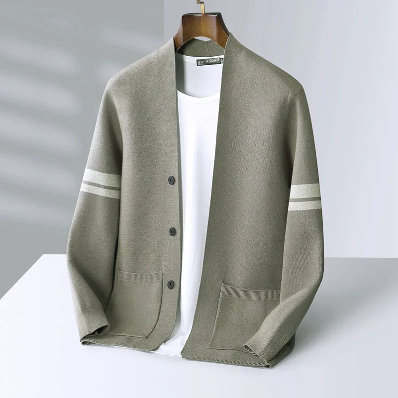 Arthur | Herren Modischer Knopfleiste Strickpullover