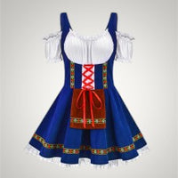 Eveline | Damen Kurzes Trachten-Kostümkleid mit Schnürung