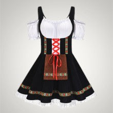 Eveline | Damen Kurzes Trachten-Kostümkleid mit Schnürung