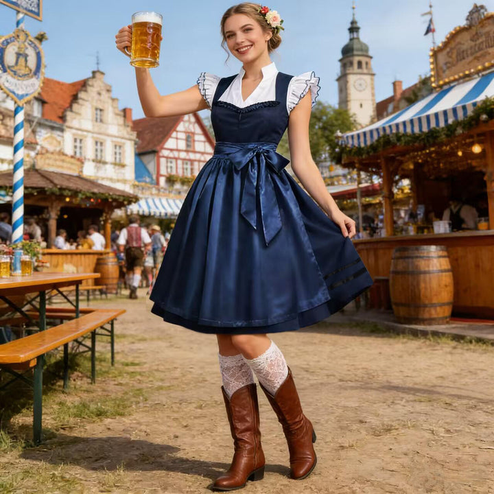 Larissa | Damen Traditionelles Tailliertes Dirndlkleid