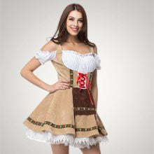 Eveline | Damen Kurzes Trachten-Kostümkleid mit Schnürung