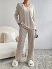 Charlotte | Damen Komfort V-Ausschnitt Zweiteiler Set