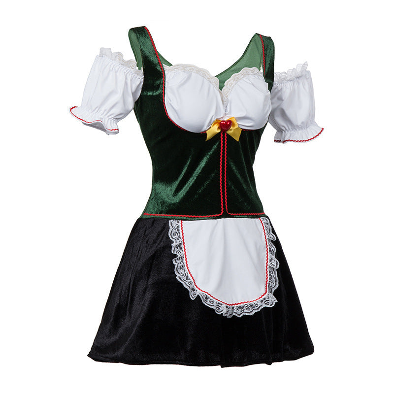 Sibylle | Damen Traditionelles Trachten-Kostümkleid mit Schürze