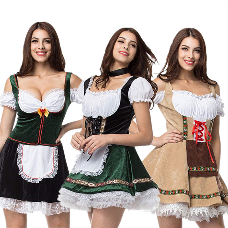 Sibylle | Damen Traditionelles Trachten-Kostümkleid mit Schürze