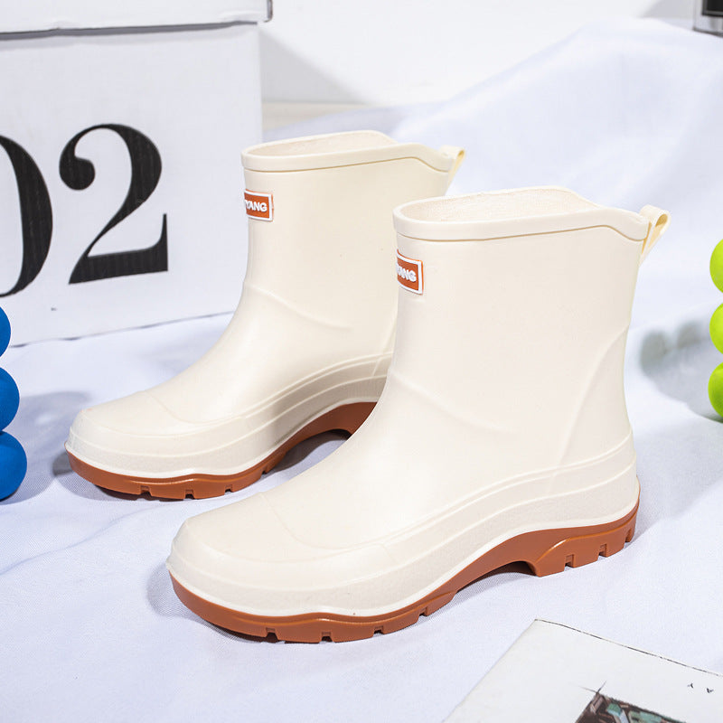 Sina | Bottes en caoutchouc montantes à enfiler pour femme  