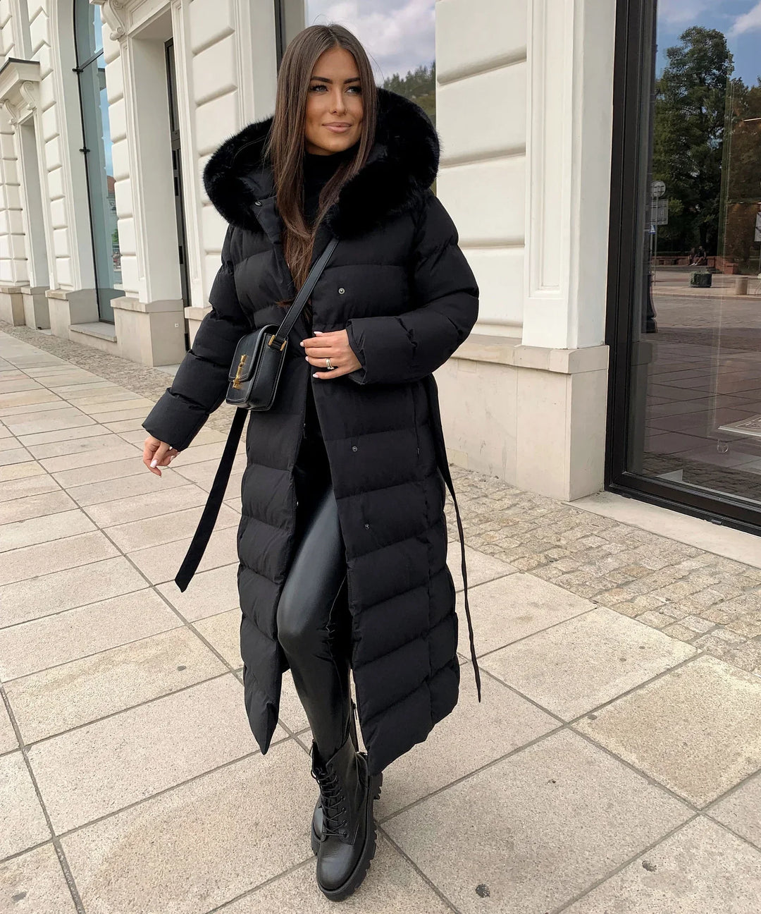 Erika | Damen Winter Gegürtete Stepp Jacke