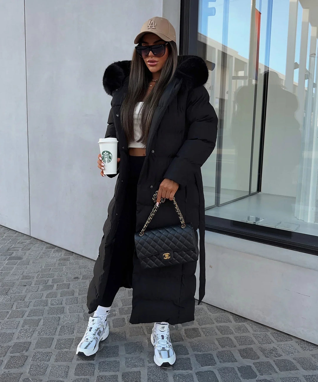 Erika | Damen Winter Gegürtete Stepp Jacke