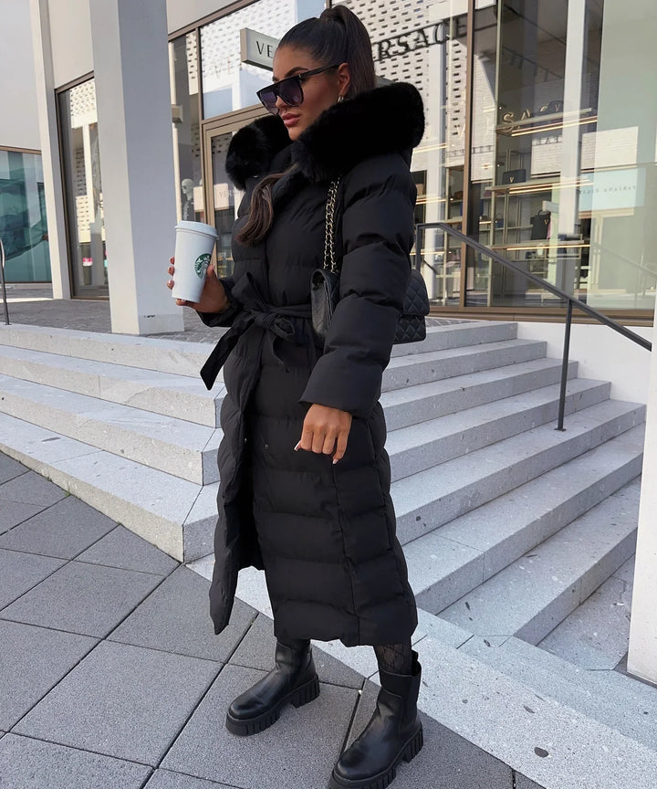 Erika | Damen Winter Gegürtete Stepp Jacke