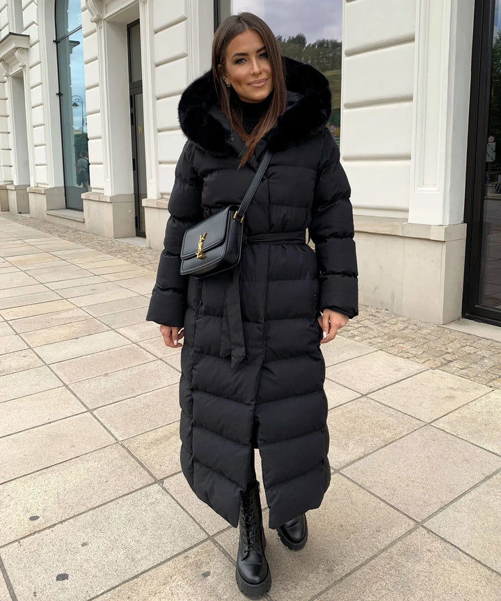 Erika | Damen Winter Gegürtete Stepp Jacke