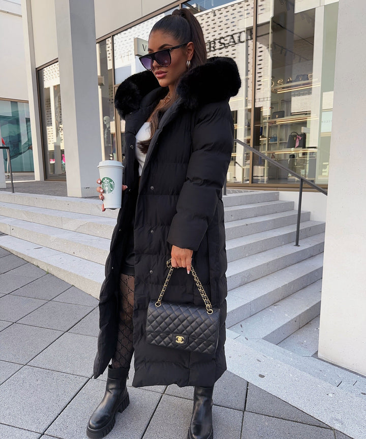 Erika | Damen Winter Gegürtete Stepp Jacke