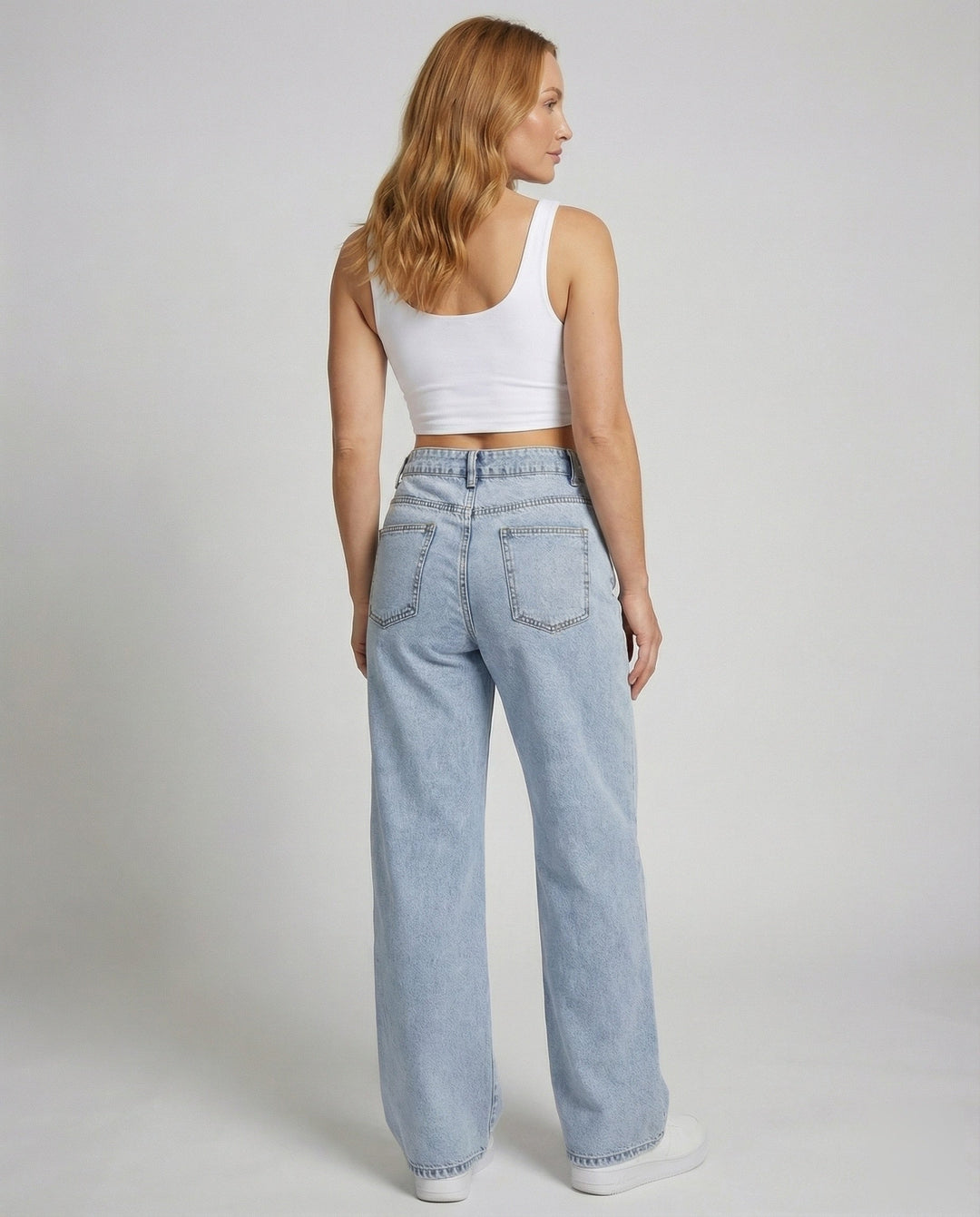 Fiona | Vintage-Jeans mit hoher Taille und weitem Bein für Damen