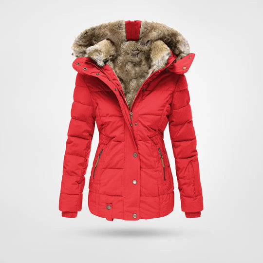 Sophie | Damen Wasserdichte Winter Gefütterte Kunstfelljacke