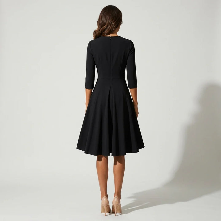 Amalia | Damen Elegantes A-Linien Midikleid