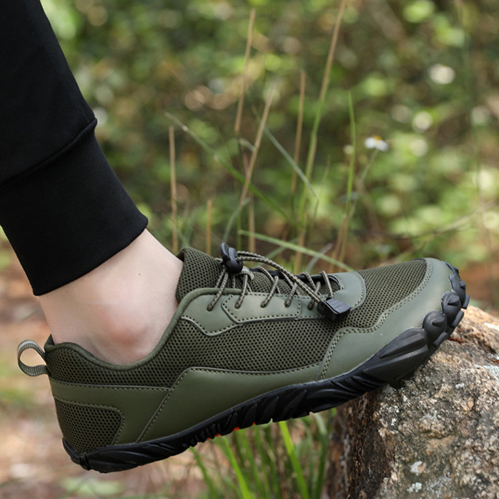 Andreas | Scarpe da trekking elastiche con lacci da uomo per piedi nudi