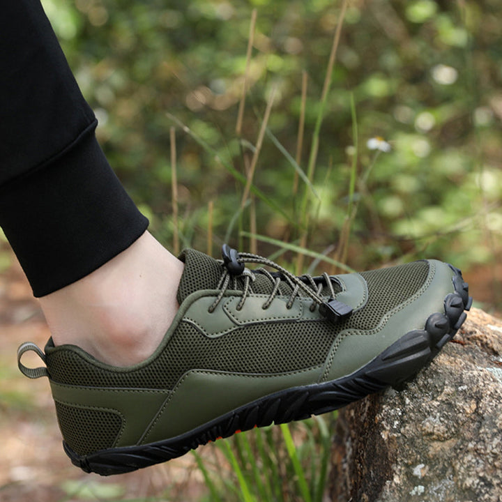 Andreas | Scarpe da trekking elastiche con lacci da uomo per piedi nudi