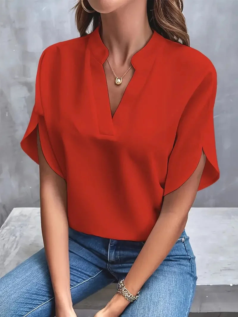 Mechthild | Blusa effetto seta con caduta elegante da donna