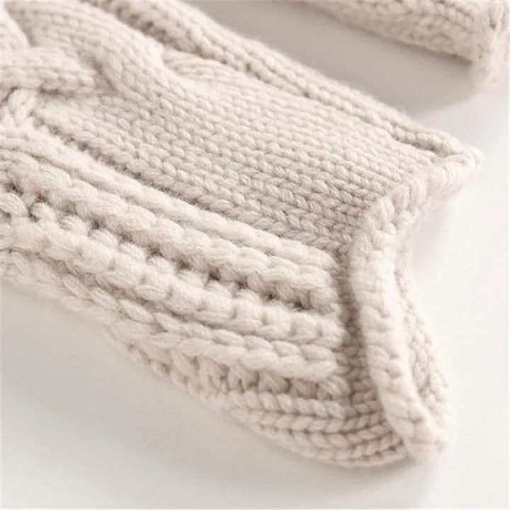 Colette | Damen Gemusterter Strukturierter Strickpullover