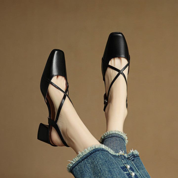 Violet | Escarpins élégants à talons hauts en cuir pour femme