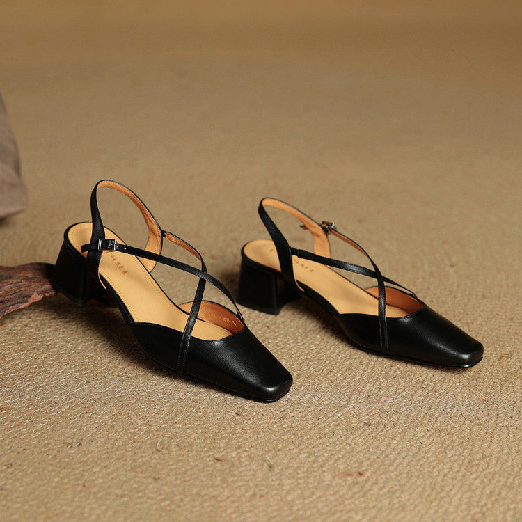 Violet | Escarpins élégants à talons hauts en cuir pour femme