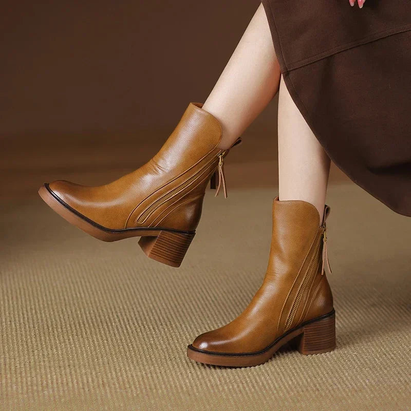 Silvia | Stivaletti casual con tacco a blocco da donna