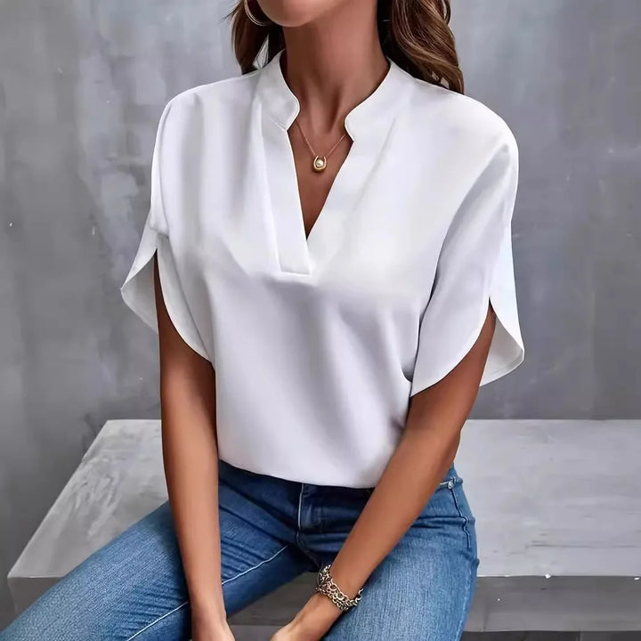 Mechthild | Blusa effetto seta con caduta elegante da donna