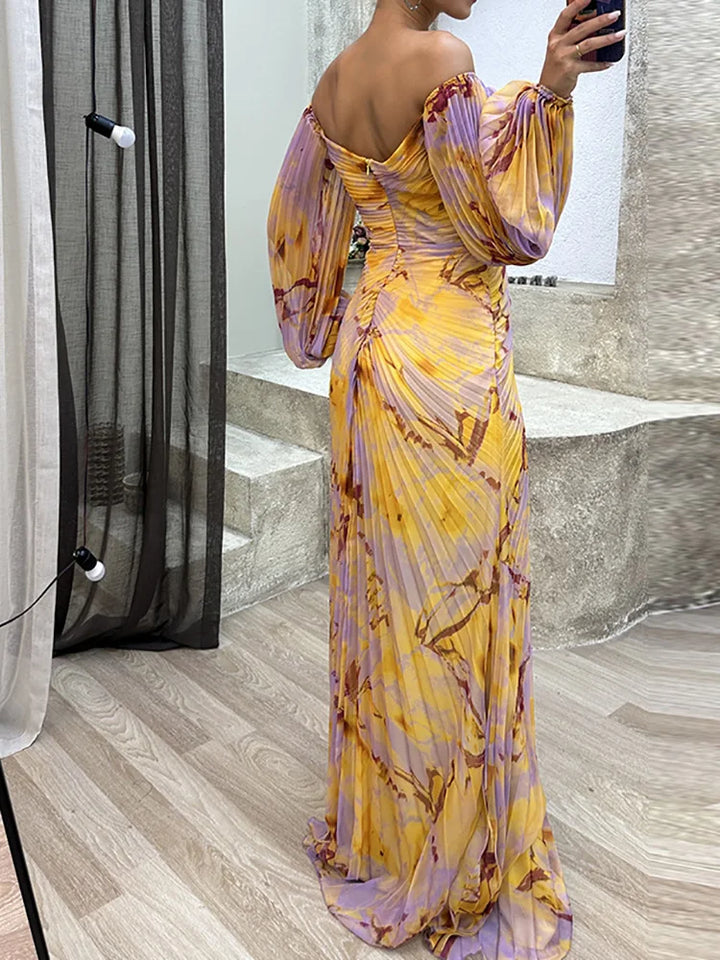 Sofia | Robe maxi plissée d&